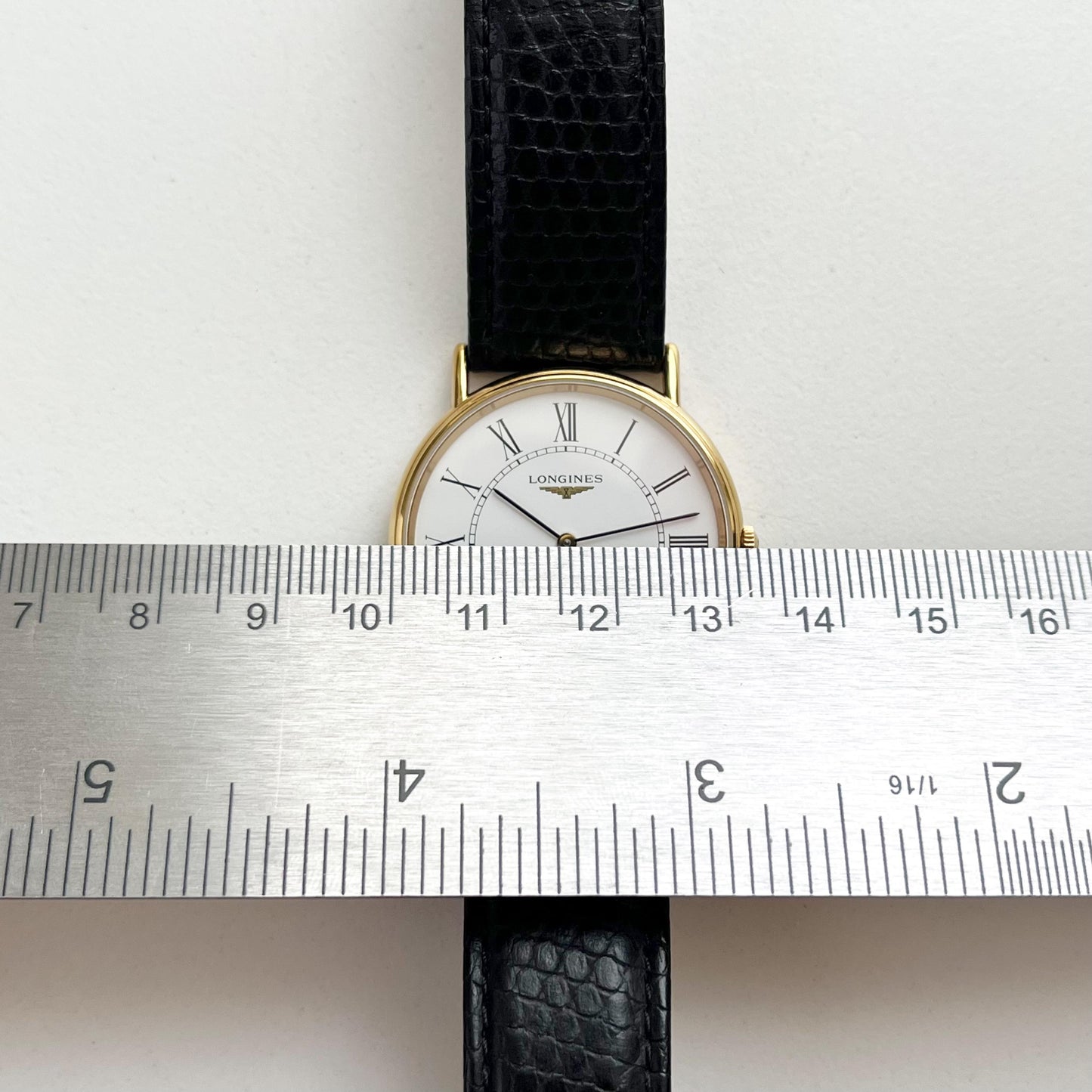 Longines Men’s Classic Watch, Authentic Leather Band, White Face, Quartz Movement