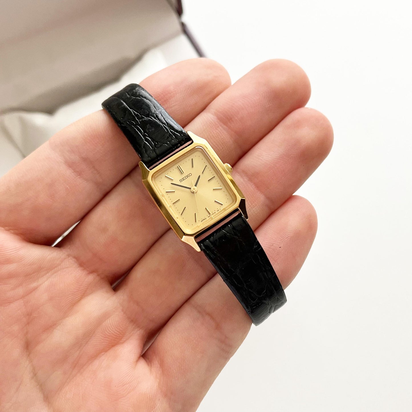 Seiko Womens Vintage Watch, Gold, Leather Band, Boxed, Gift For Her
