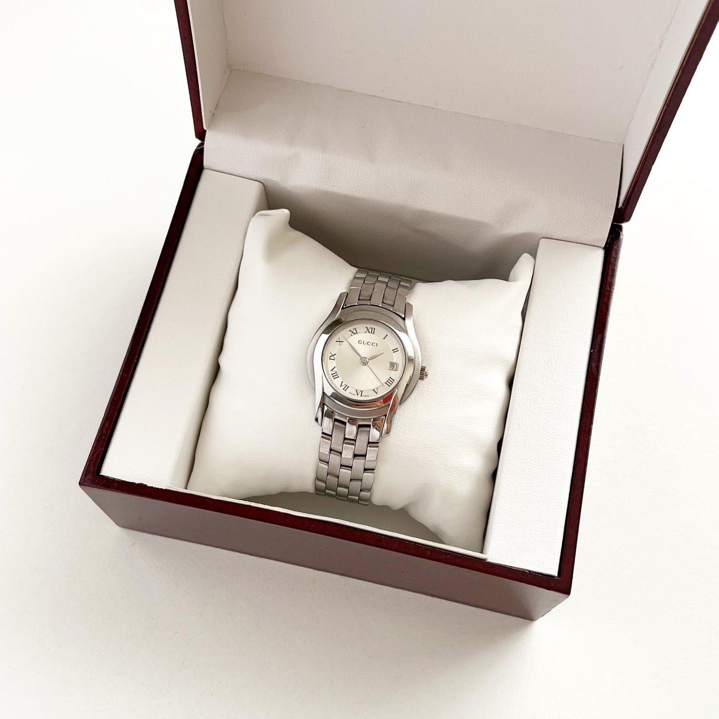 Gucci Women’s Vintage Watch, Silver, Boxed, Gift for Her - 16.5cm