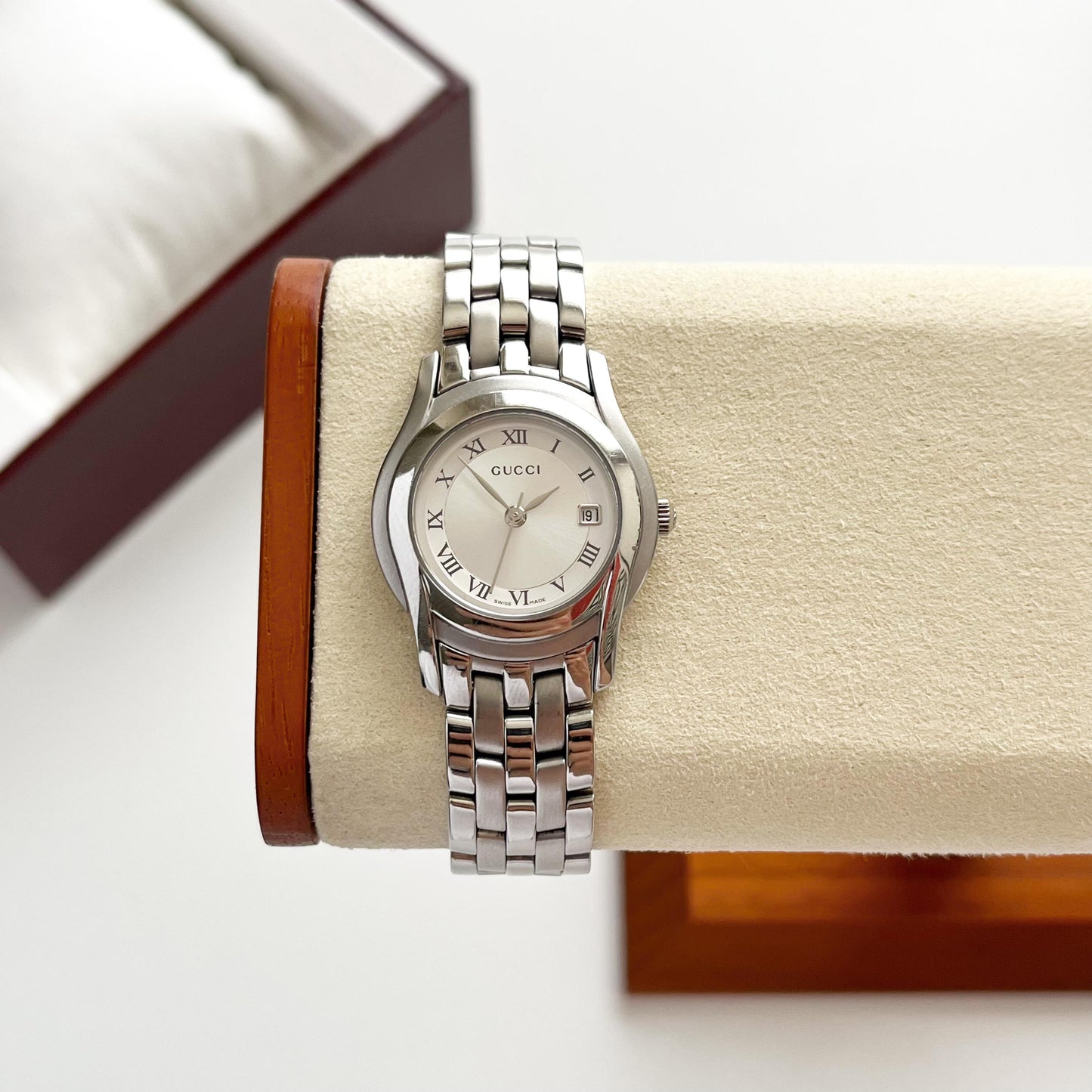 Gucci Women’s Vintage Watch, Silver, Boxed, Gift for Her - 16.5cm