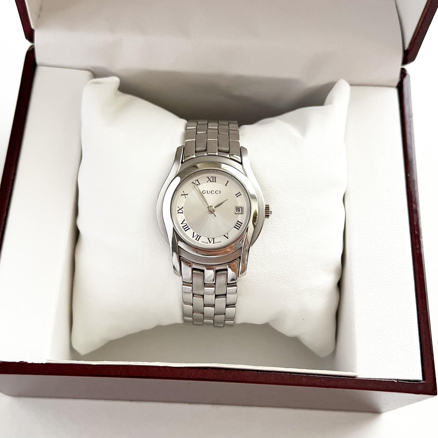 Gucci Women’s Vintage Watch, Silver, Boxed, Gift for Her - 16.5cm