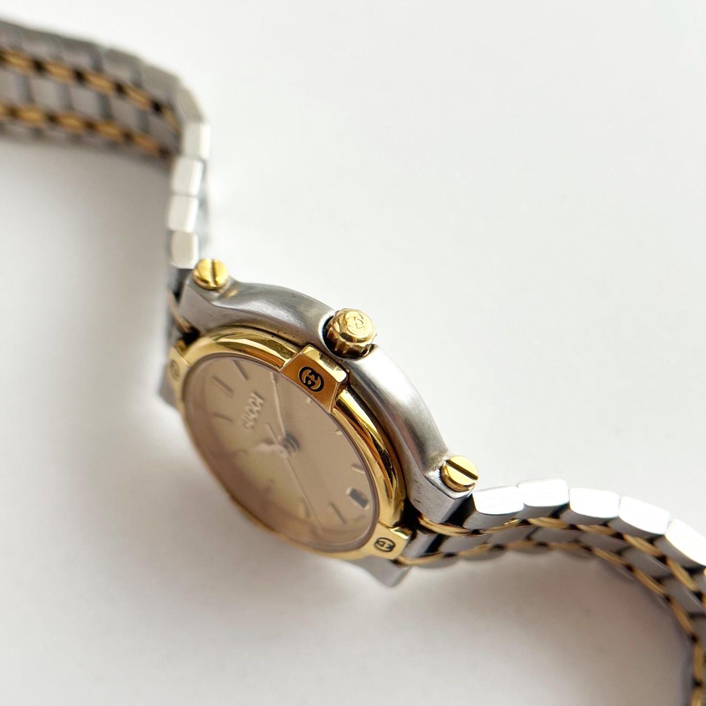 Vintage Gucci Women’s Watch, Boxed TwoTone Gucci, Gift For Her - 14.5cm