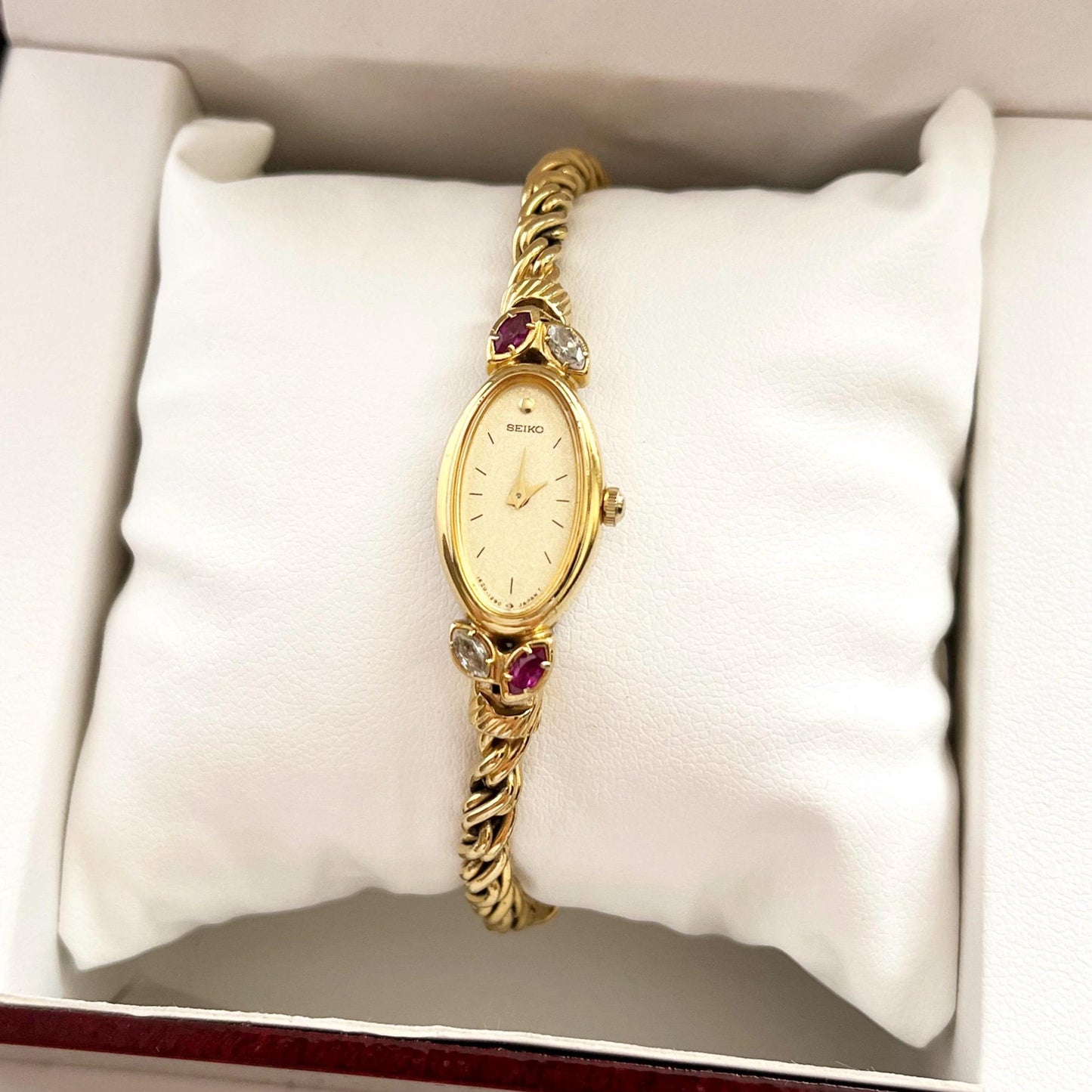 Seiko Rare Gold Tone Women’s Vintage Watch, Boxed, Gift for Her, 18cm