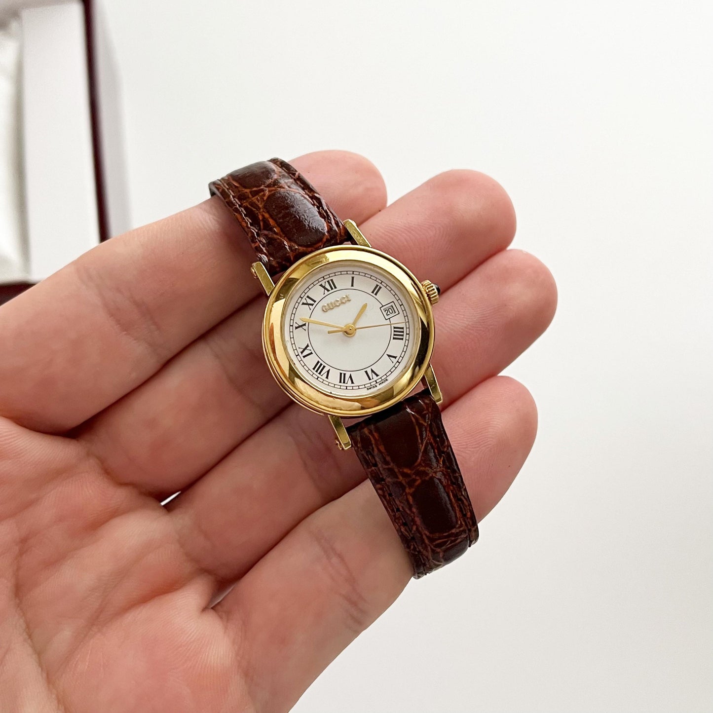 Gucci Gold Vintage Womens Watch, New Band, Gift for Her, Boxed