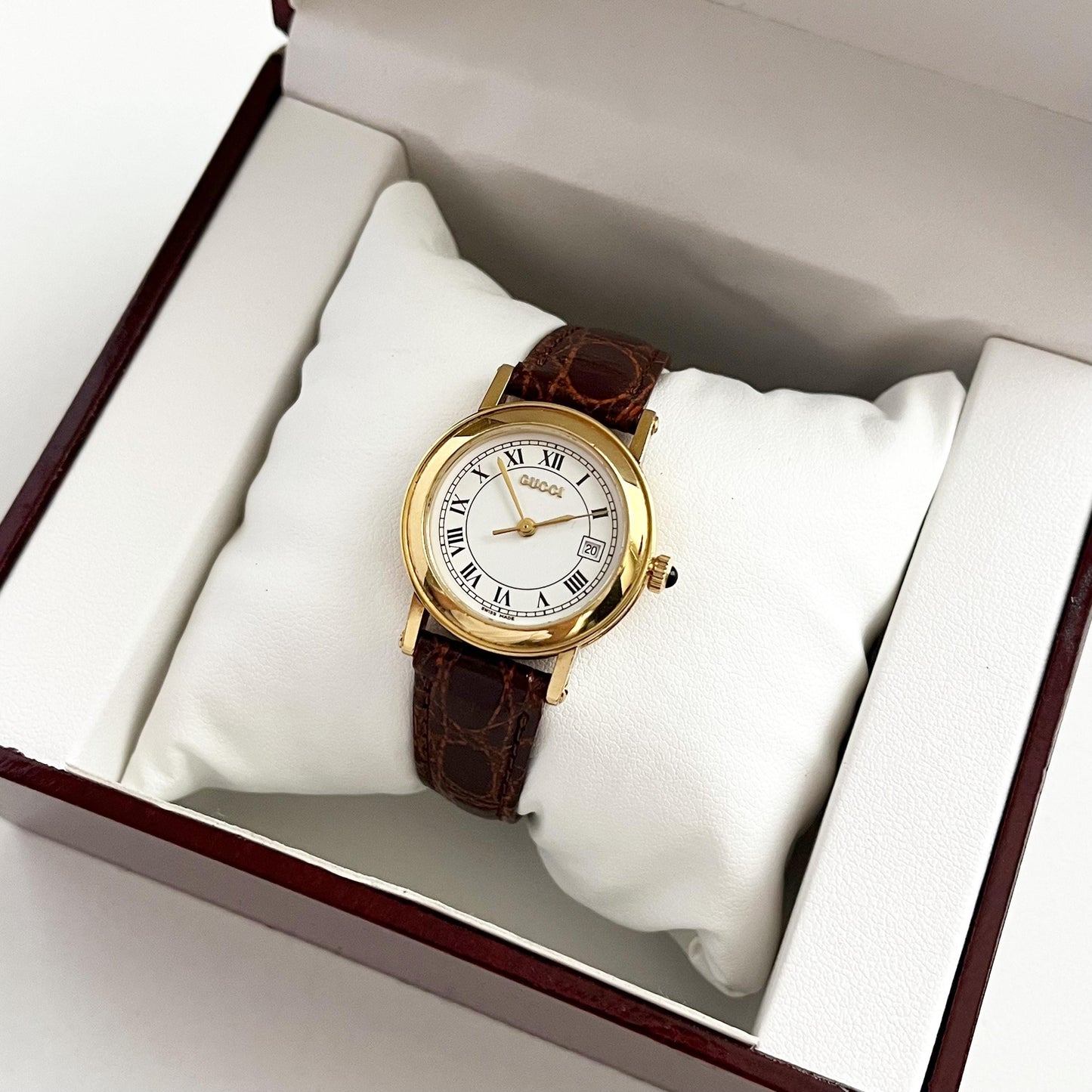 Gucci Gold Vintage Womens Watch, New Band, Gift for Her, Boxed