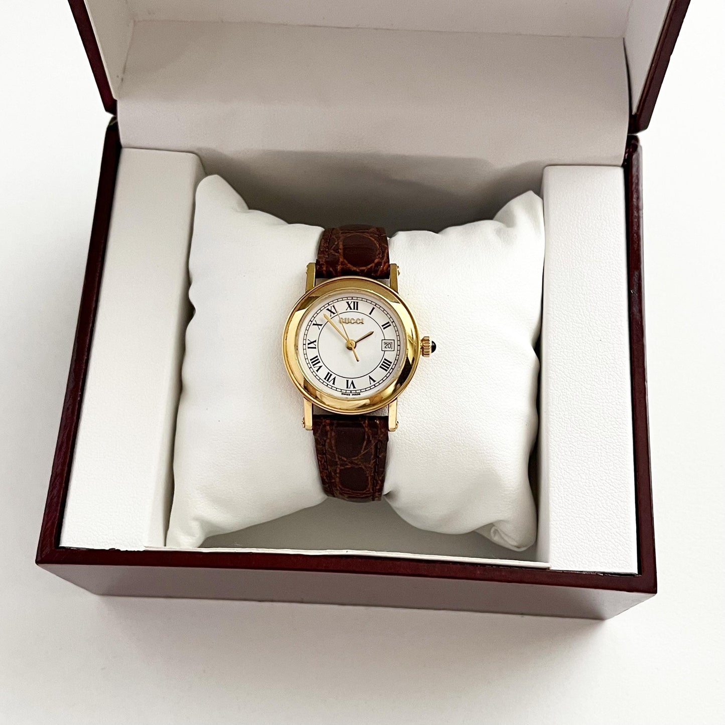 Gucci Gold Vintage Womens Watch, New Band, Gift for Her, Boxed