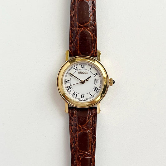 Gucci Gold Vintage Womens Watch, New Band, Gift for Her, Boxed