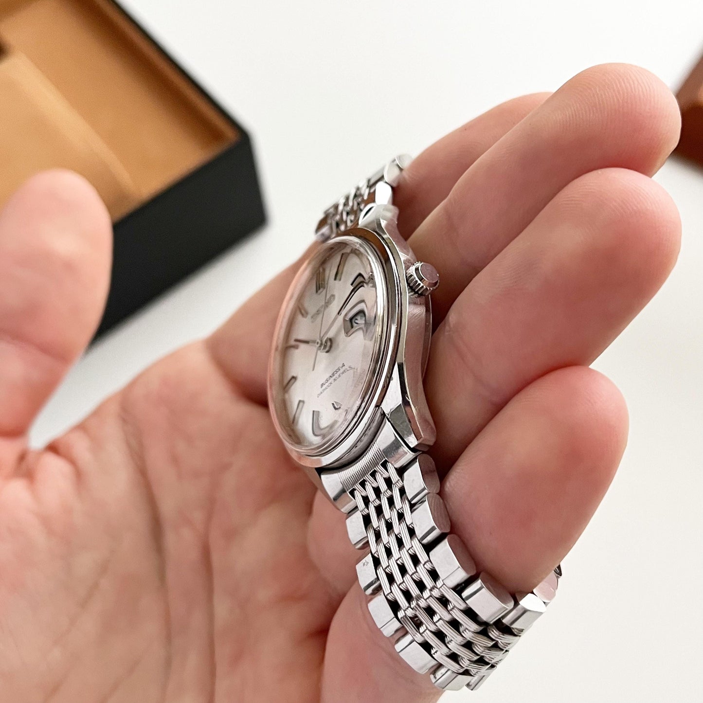 Seiko Vintage Mechanical Automatic Vintage Men’s Stainless Steel Watch, Boxed - 18.5cm