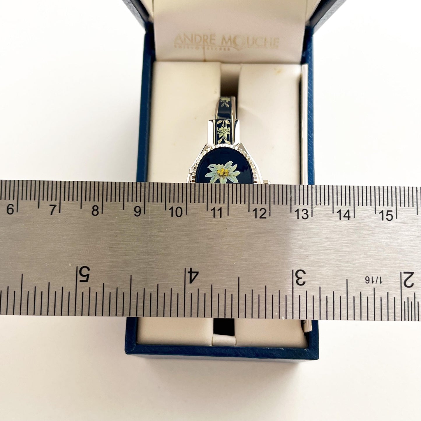 Andre Mouche Vintage Silver Watch, Boxed, Goft for Her