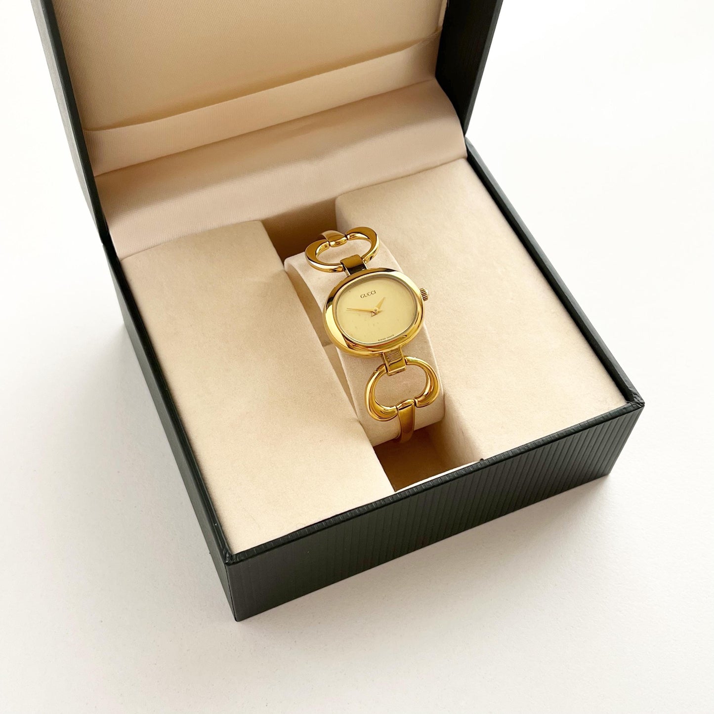 Gucci Watch, Gold Vintage Womens Bangle Boxed Watxh, Gift For Her, 16cm