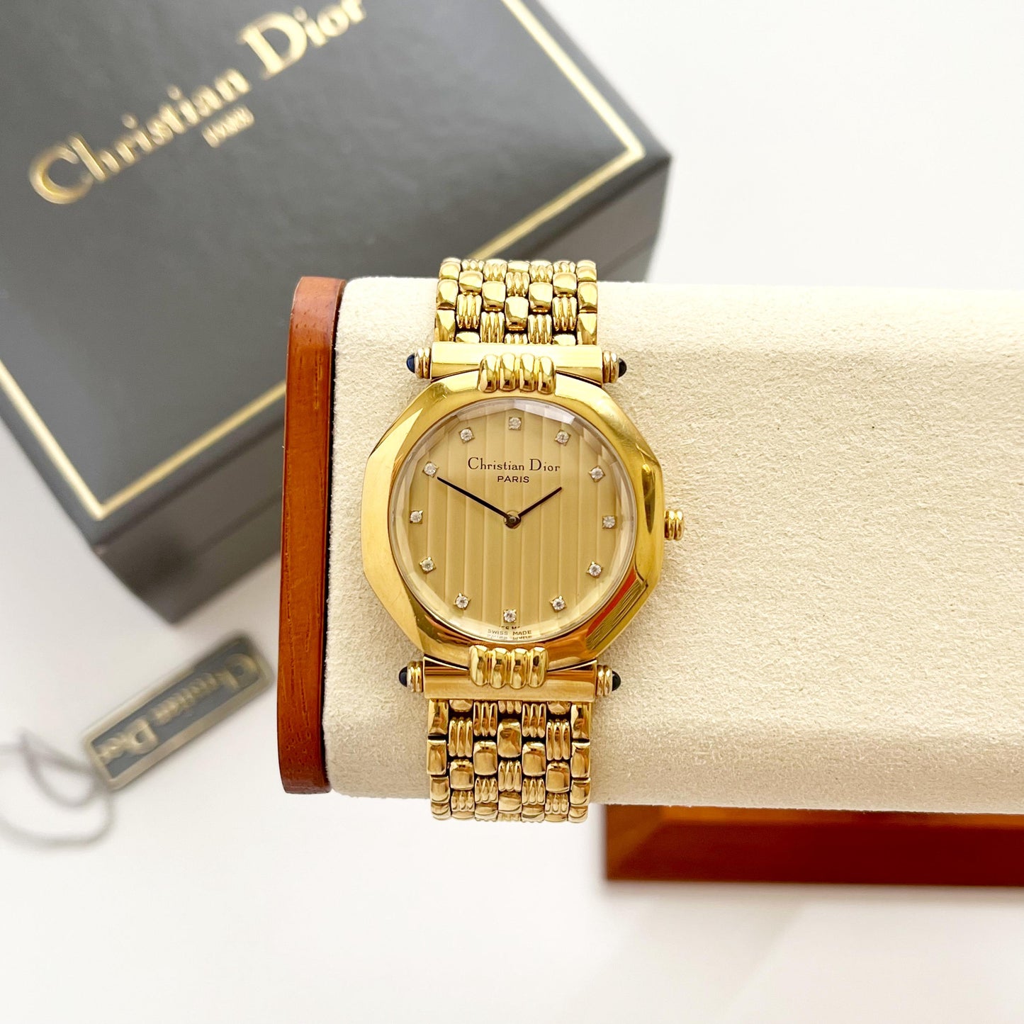 Christian Dior Vintage MINT watch, RARE Gold Womens Watch, Full Set, Boxed, Gift for Her