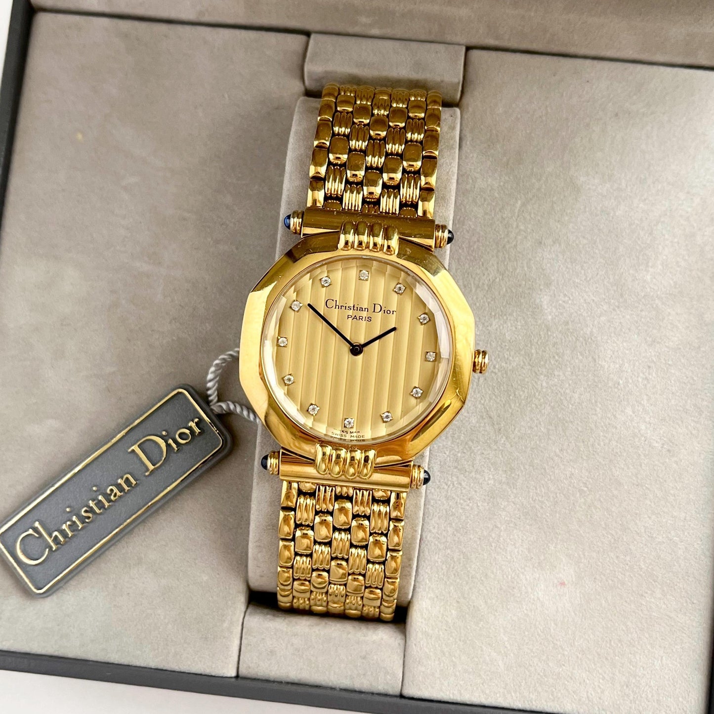 Christian Dior Vintage MINT watch, RARE Gold Womens Watch, Full Set, Boxed, Gift for Her