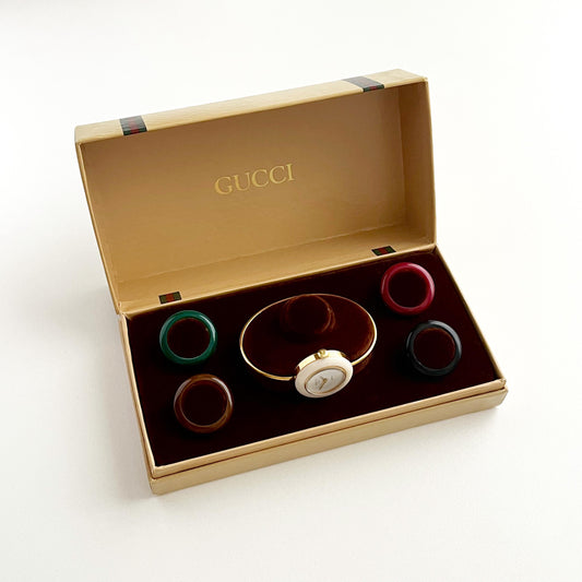 Vintage Gucci Womrns Watch 5 Colors Boxed Gift For Her Gold Watch 16cm