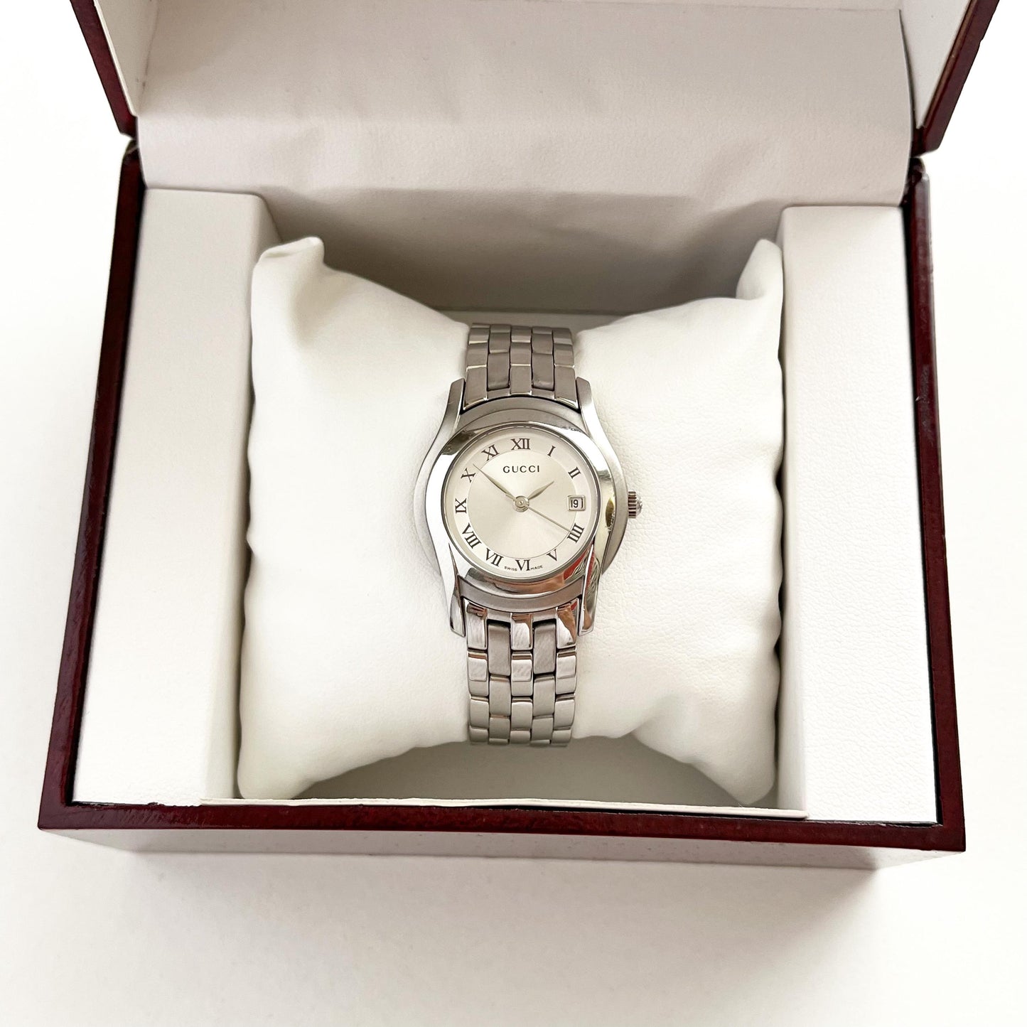 Gucci Women’s Vintage Watch, Silver, Boxed, Gift for Her - 16.5cm