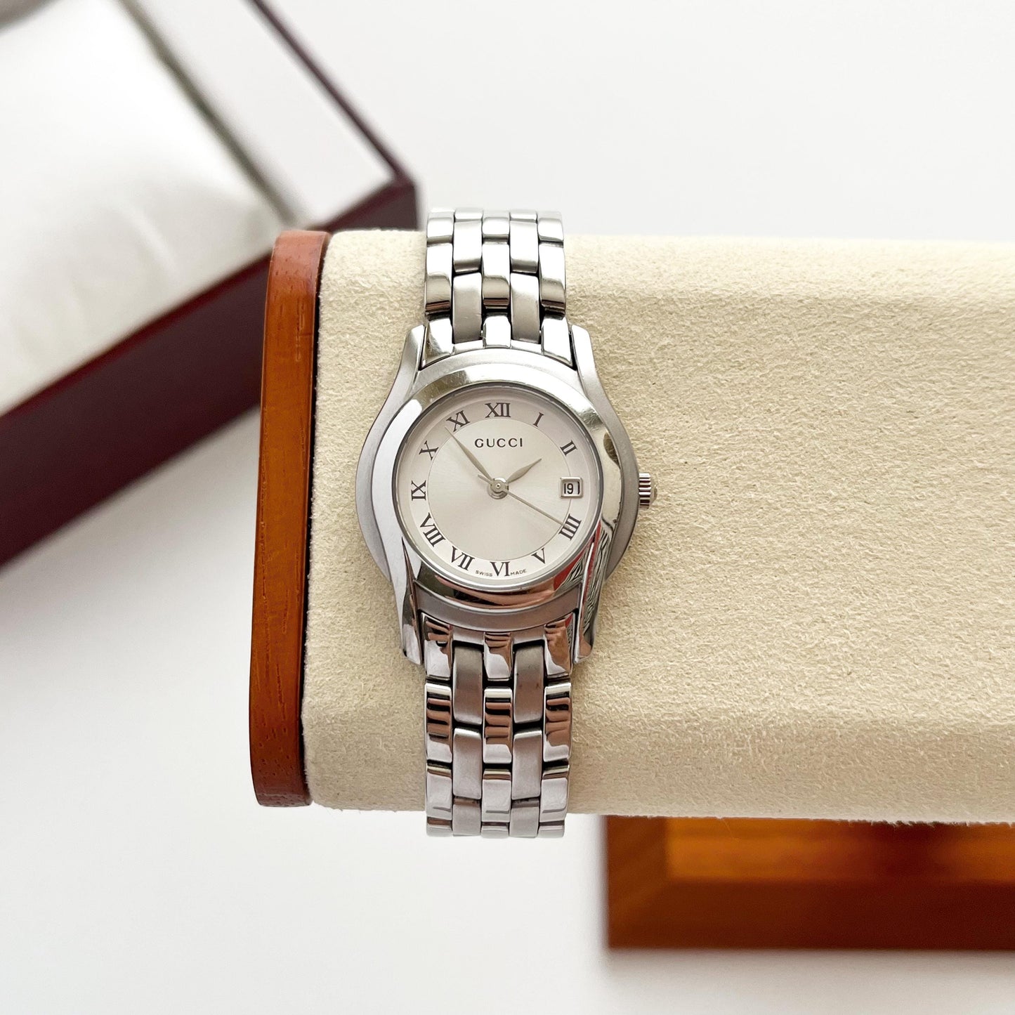 Gucci Women’s Vintage Watch, Silver, Boxed, Gift for Her - 16.5cm