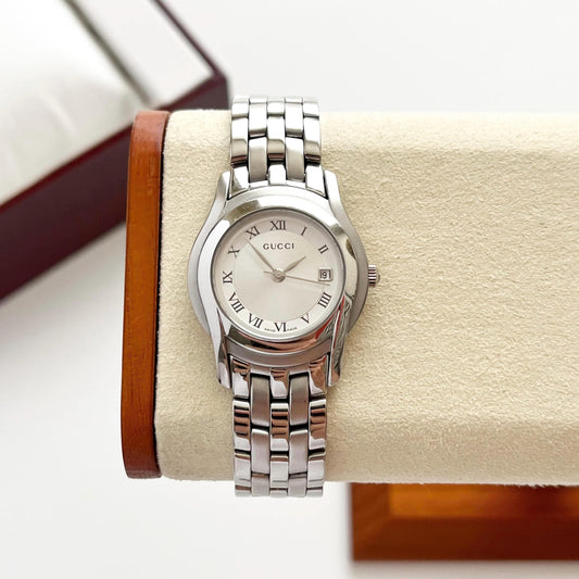 Gucci Women’s Vintage Watch, Silver, Boxed, Gift for Her - 16.5cm