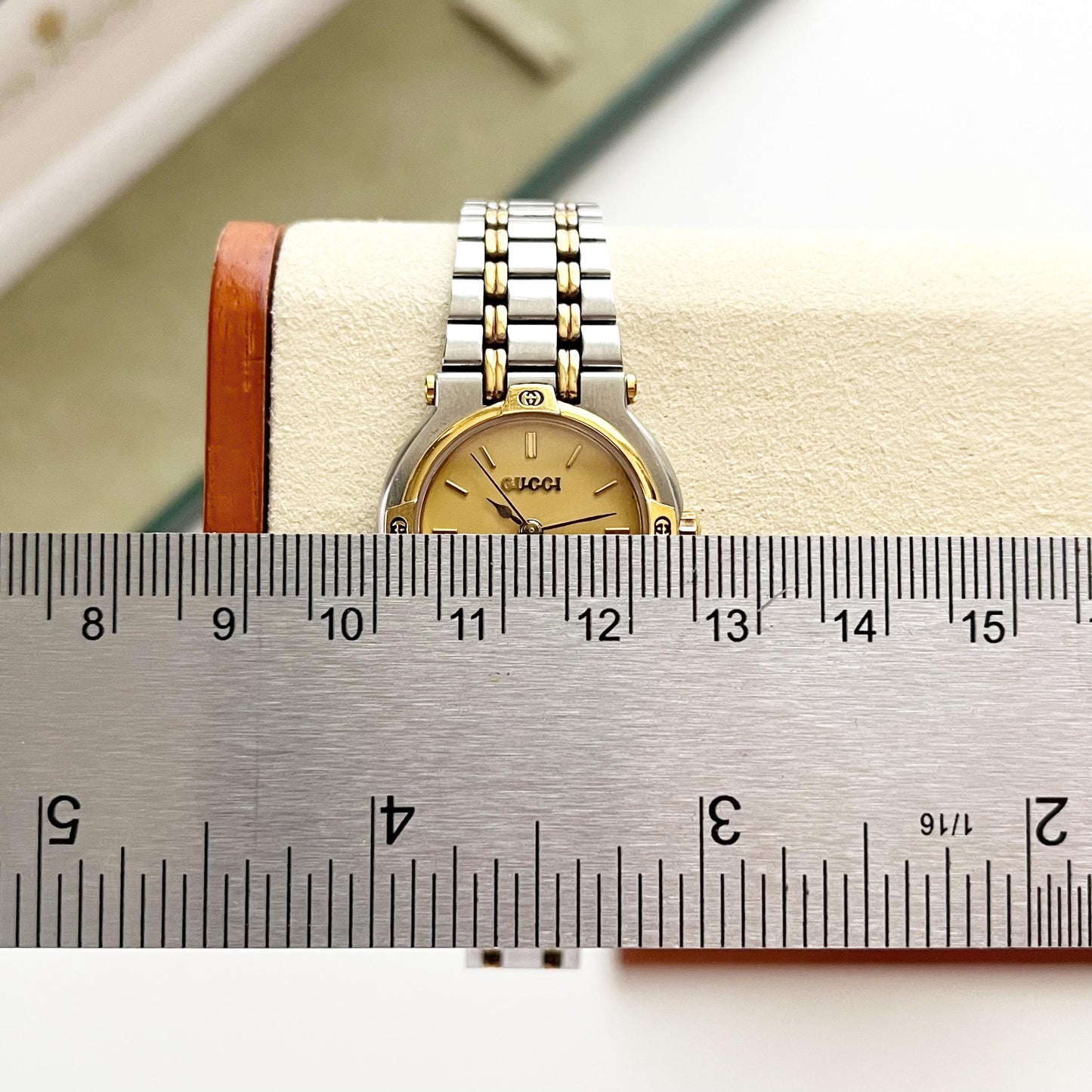 Vintage Gucci Women’s Watch, Boxed TwoTone Gucci, Gift For Her - 14.5cm