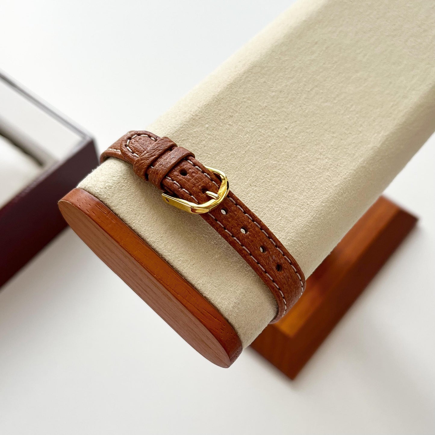 Longines Women’s Gold Vintage Watch, Brown Leather Band, Boxed, Gift for Her