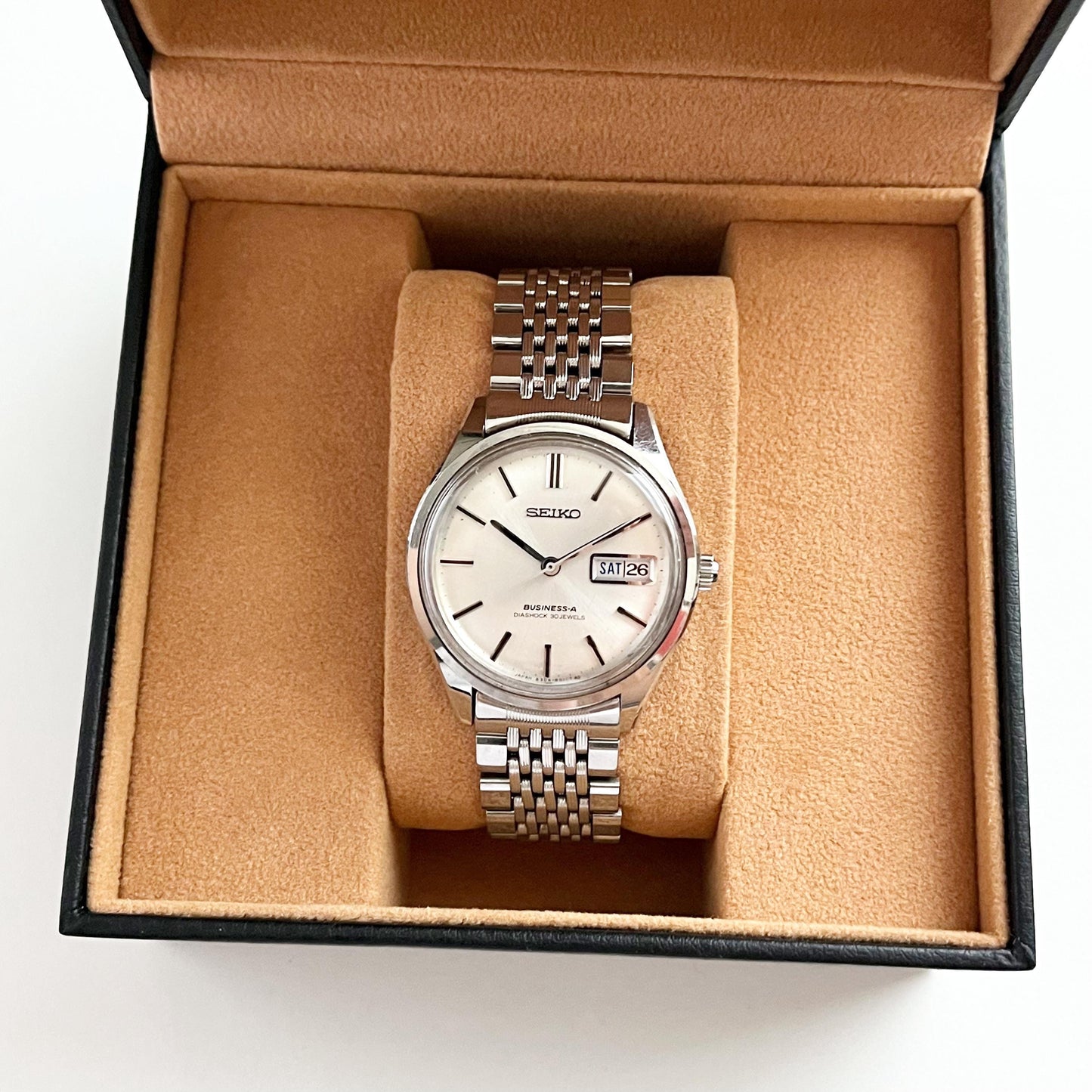 Seiko Vintage Mechanical Automatic Vintage Men’s Stainless Steel Watch, Boxed - 18.5cm