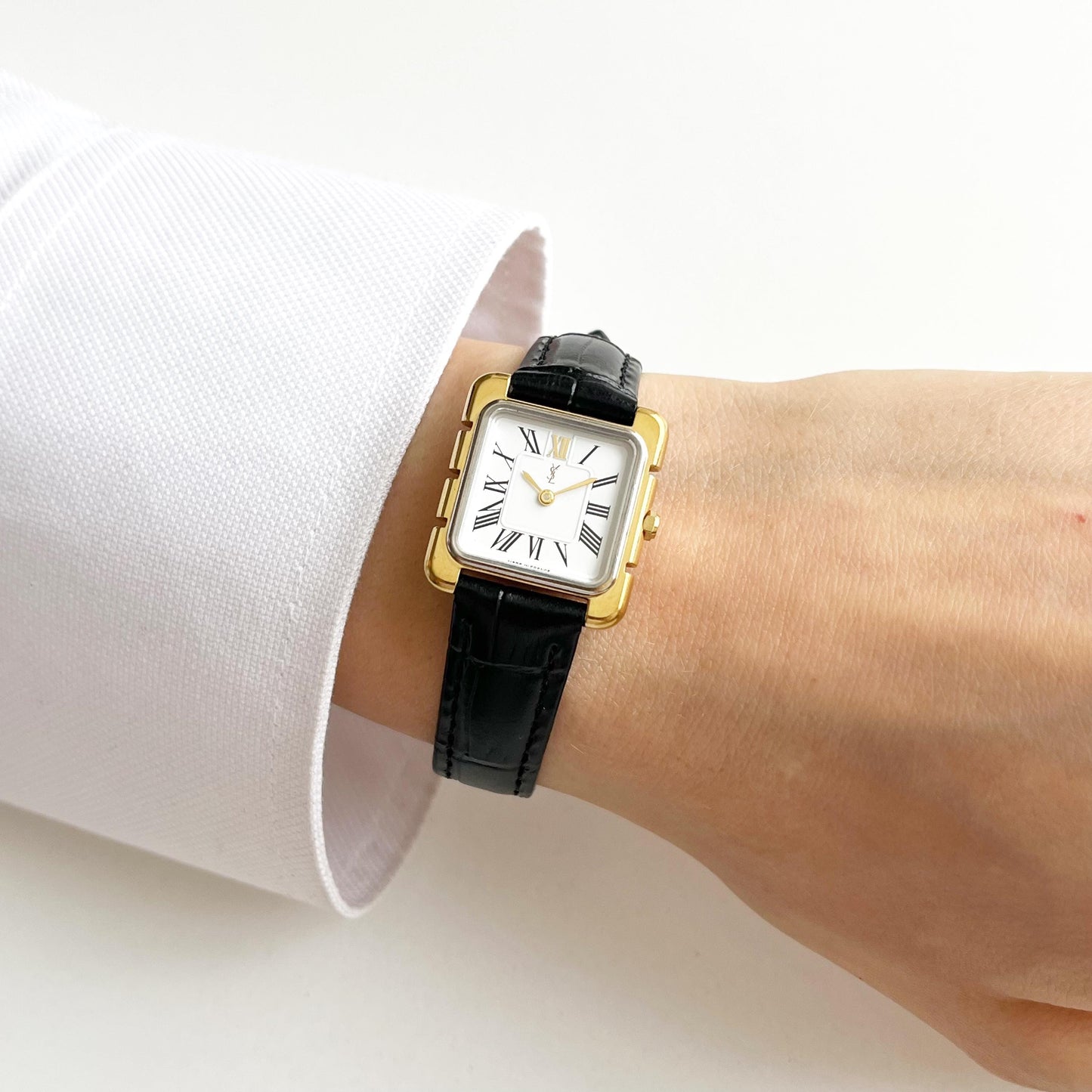 Yves Saint Laurent Square Gold Vintage Womens Watch, Gift for Her, Boxed