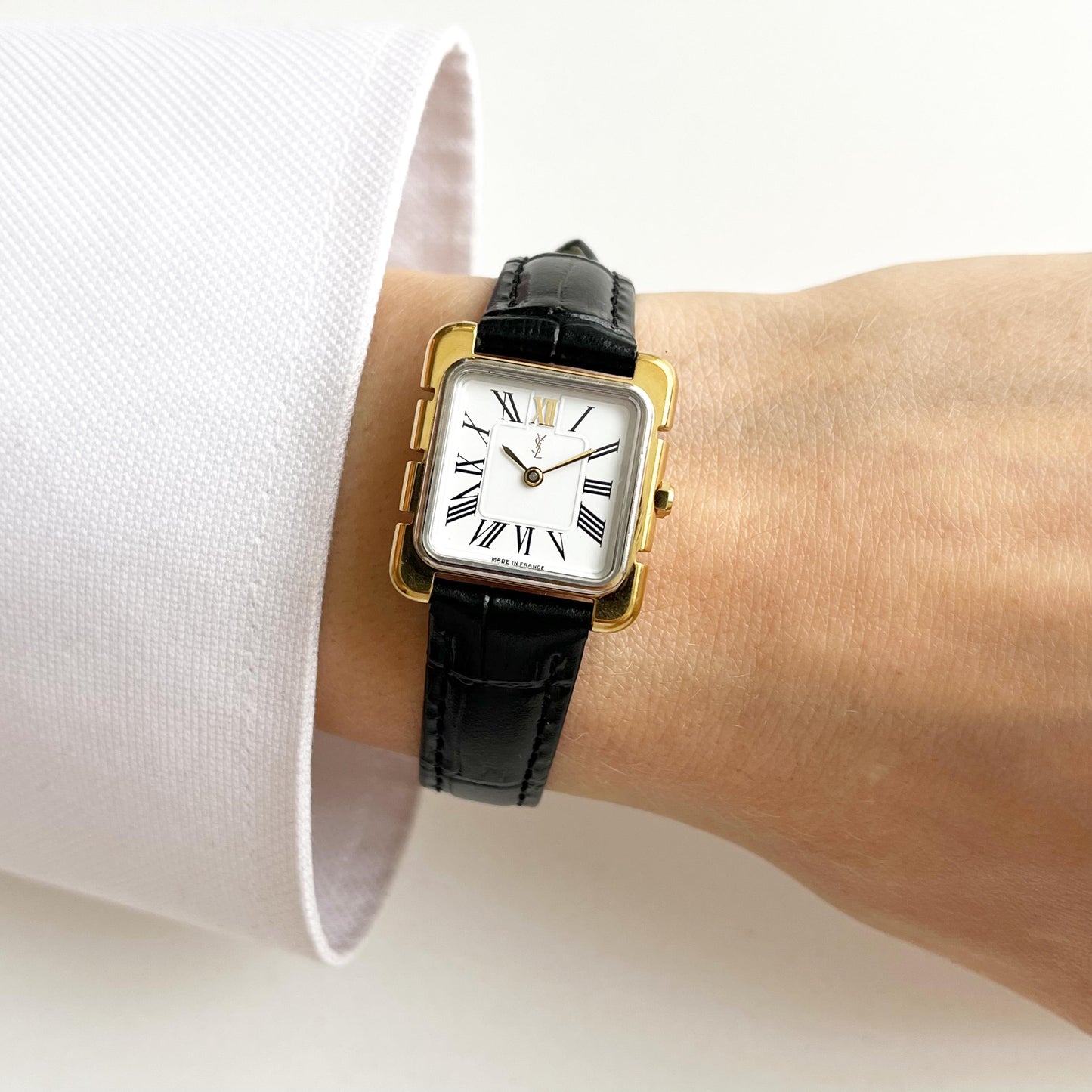 Yves Saint Laurent Square Gold Vintage Womens Watch, Gift for Her, Boxed