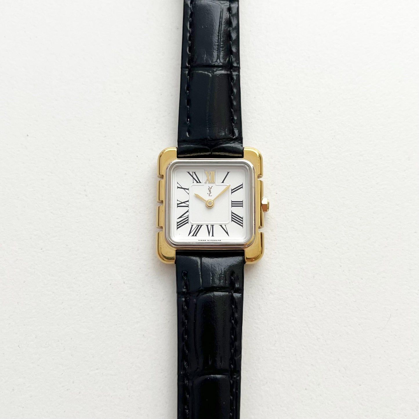 Yves Saint Laurent Square Gold Vintage Womens Watch, Gift for Her, Boxed