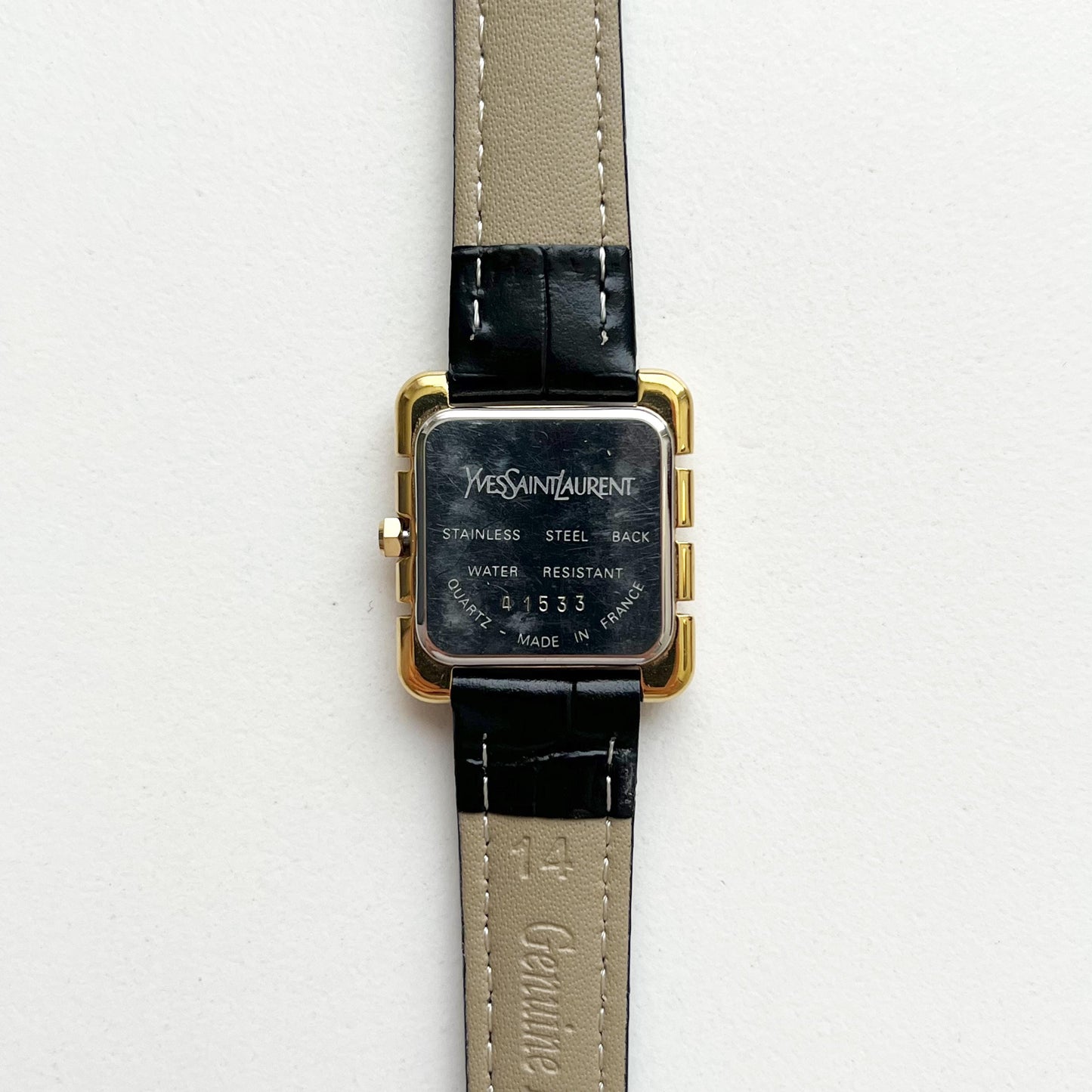 Yves Saint Laurent Square Gold Vintage Womens Watch, Gift for Her, Boxed