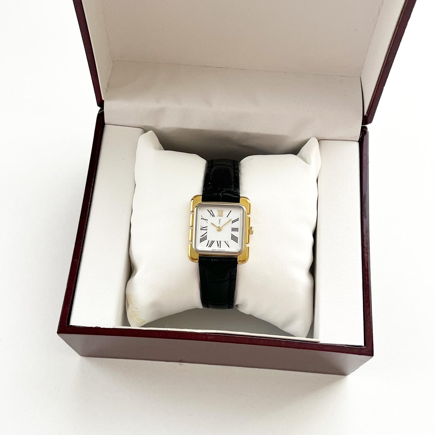 Yves Saint Laurent Square Gold Vintage Womens Watch, Gift for Her, Boxed