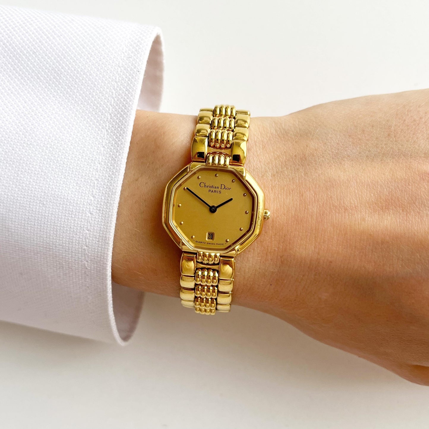 Christian Dior Gold Vintage Womens Watch, Gold Dial, Boxed, Gift for Her - 16.5cm