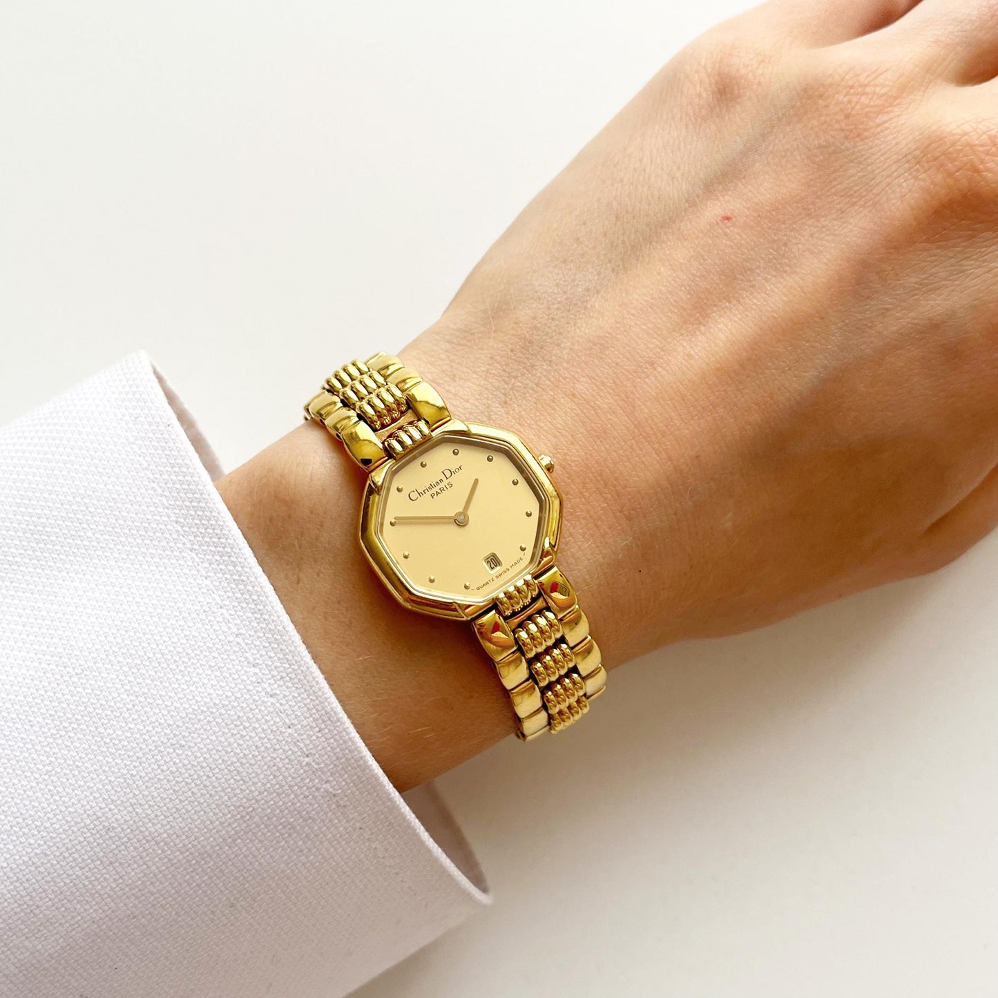 Christian Dior Gold Vintage Womens Watch, Gold Dial, Boxed, Gift for Her - 16.5cm