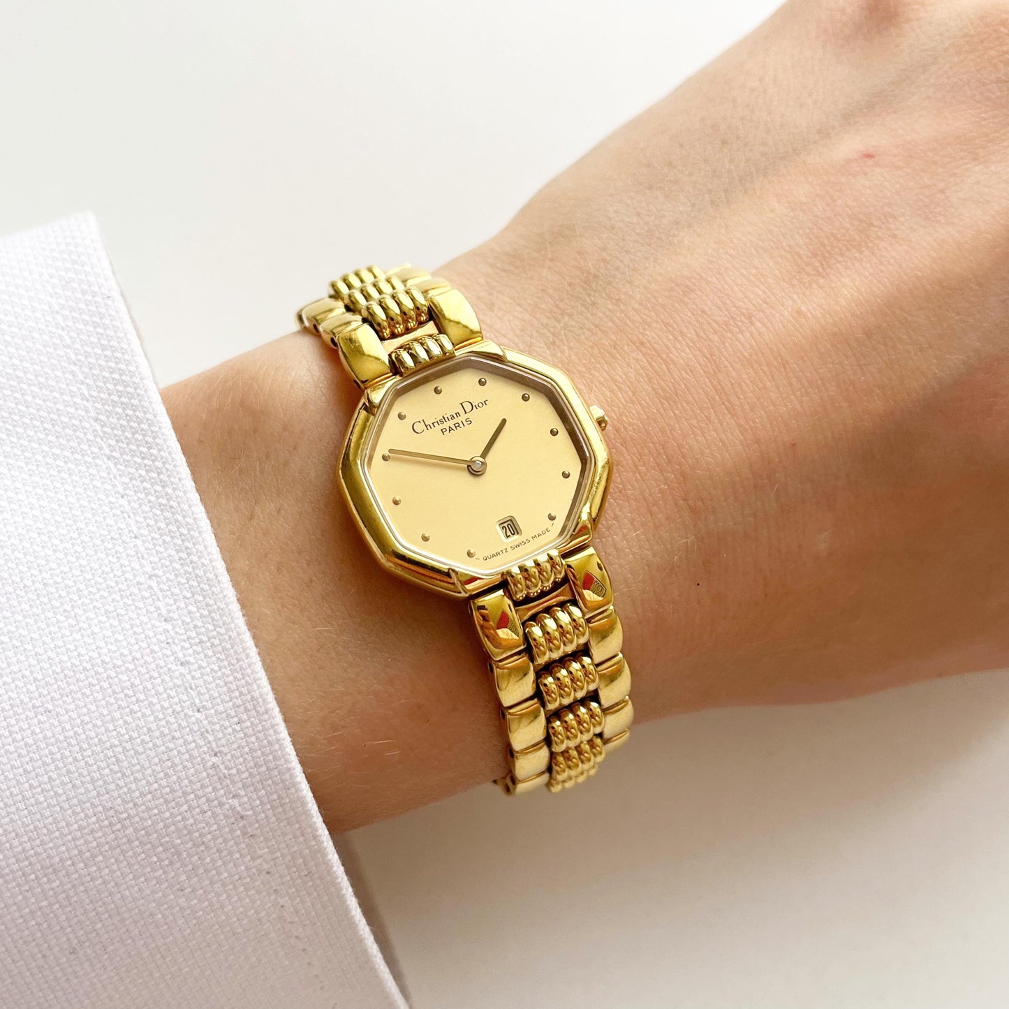 Christian Dior Gold Vintage Womens Watch, Gold Dial, Boxed, Gift for Her - 16.5cm
