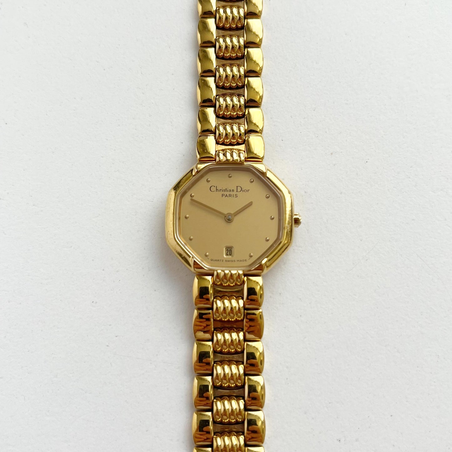 Christian Dior Gold Vintage Womens Watch, Gold Dial, Boxed, Gift for Her - 16.5cm
