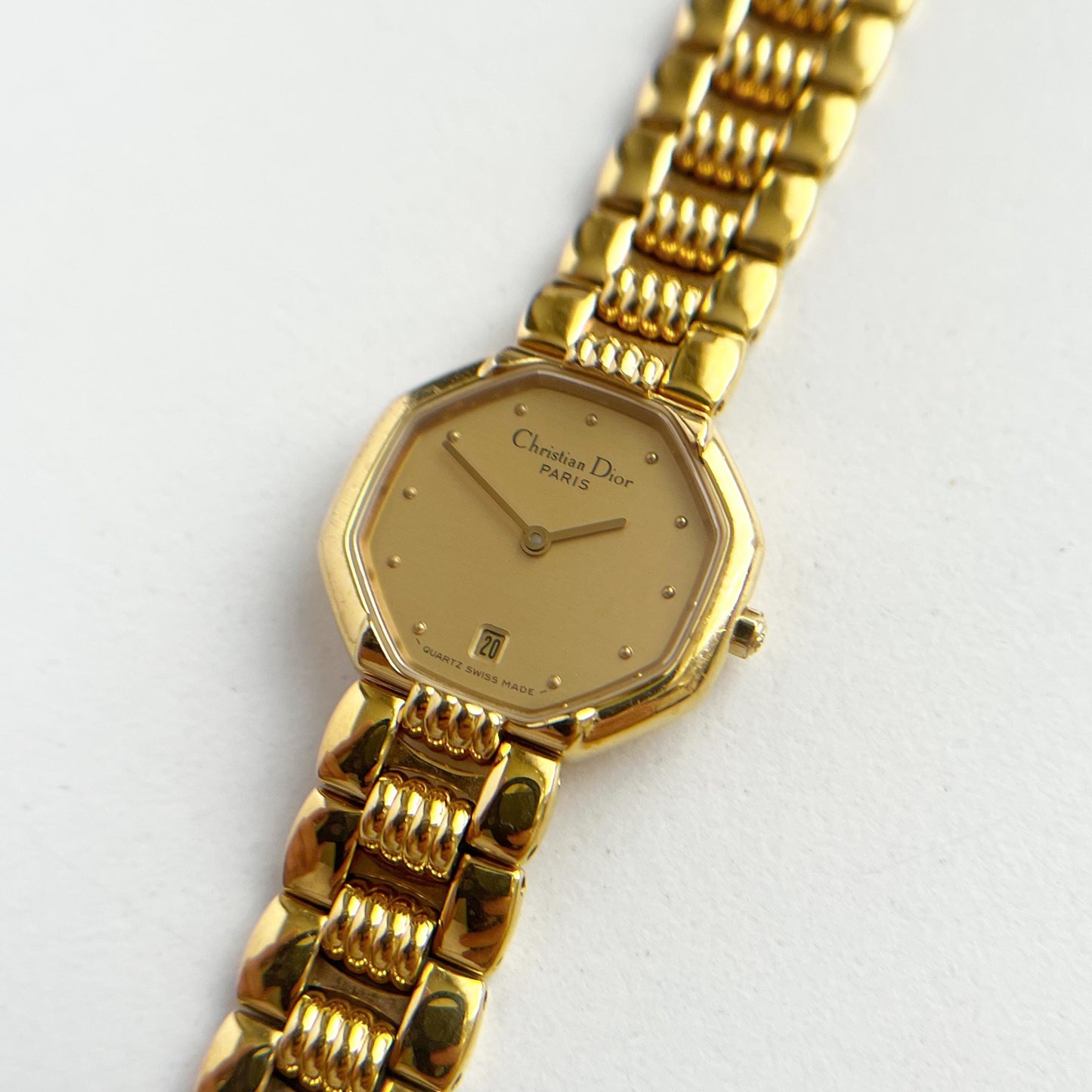 Christian Dior Gold Vintage Womens Watch, Gold Dial, Boxed, Gift for Her - 16.5cm