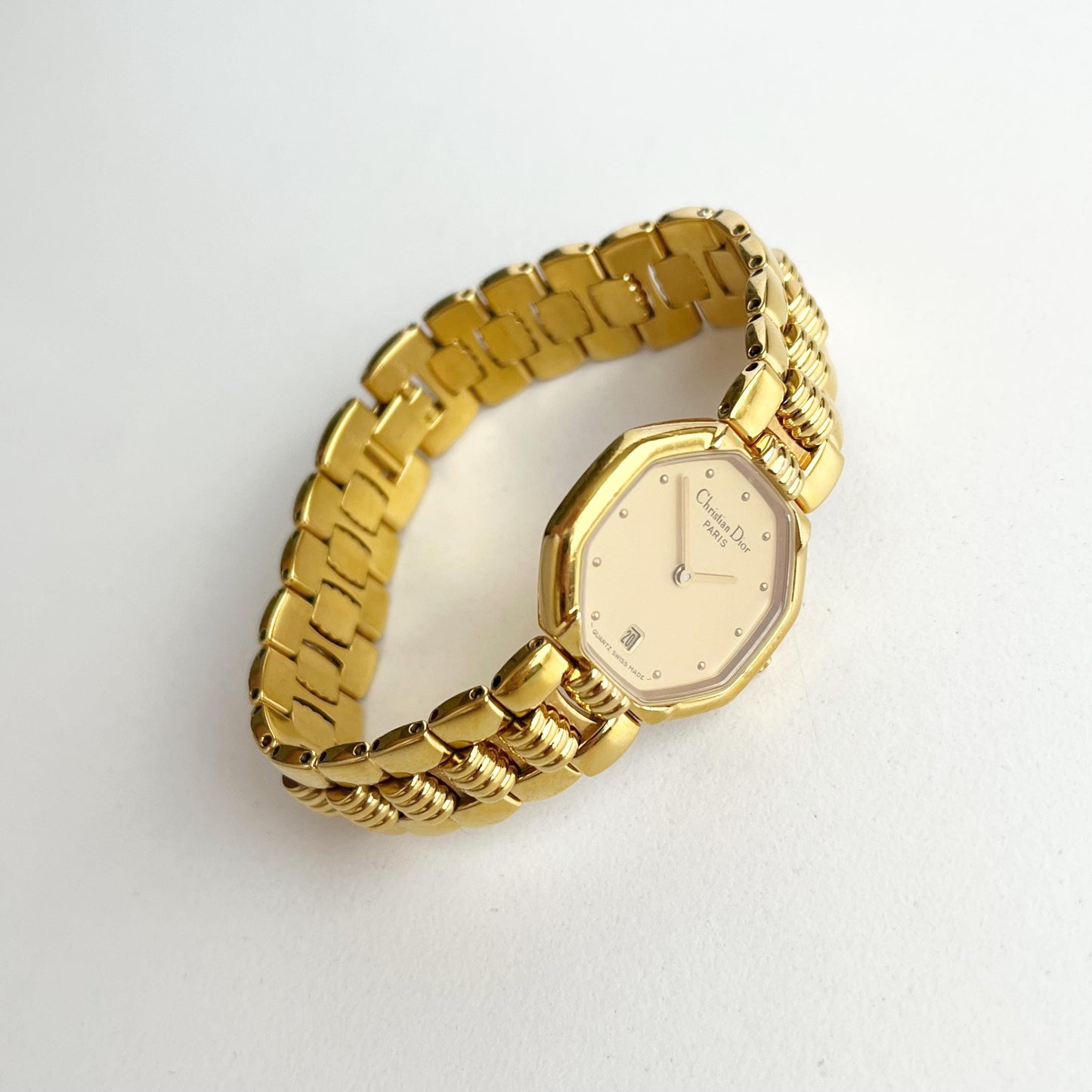 Christian Dior Gold Vintage Womens Watch, Gold Dial, Boxed, Gift for Her - 16.5cm