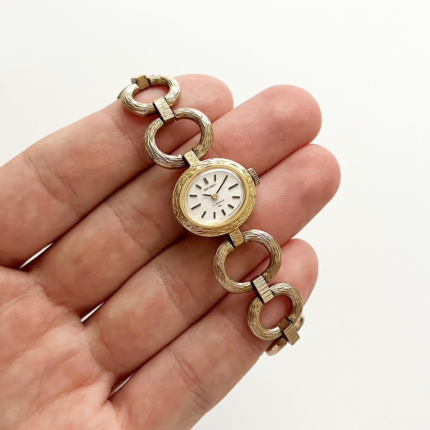 Seiko Rare Mechanical Vintage Gold Womens Watch, Boxed, Gift for Her, 16cm