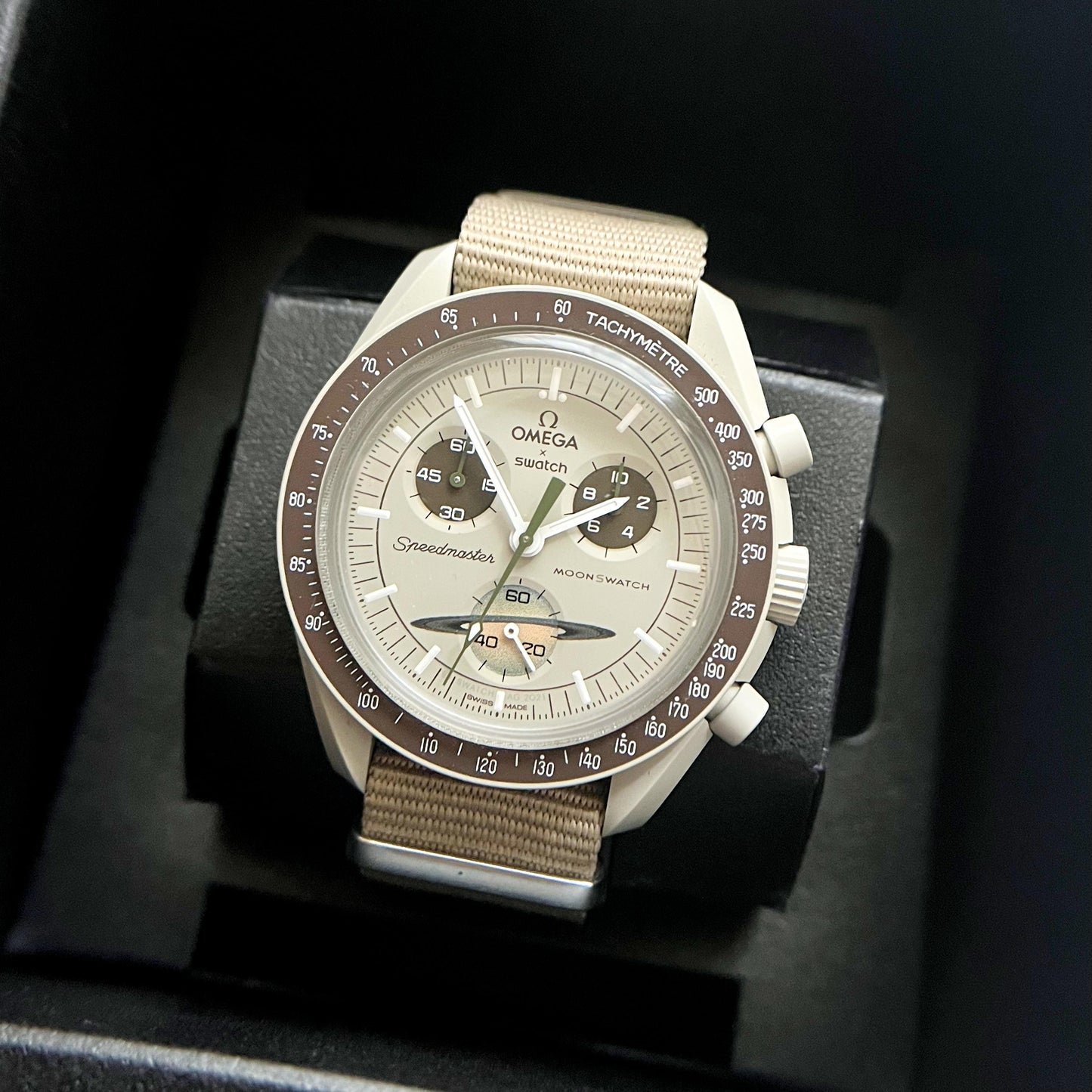 Omega x Swatch, Mission To Saturn, Full Set, 2 Bands, Mens Watch, Gift for Him