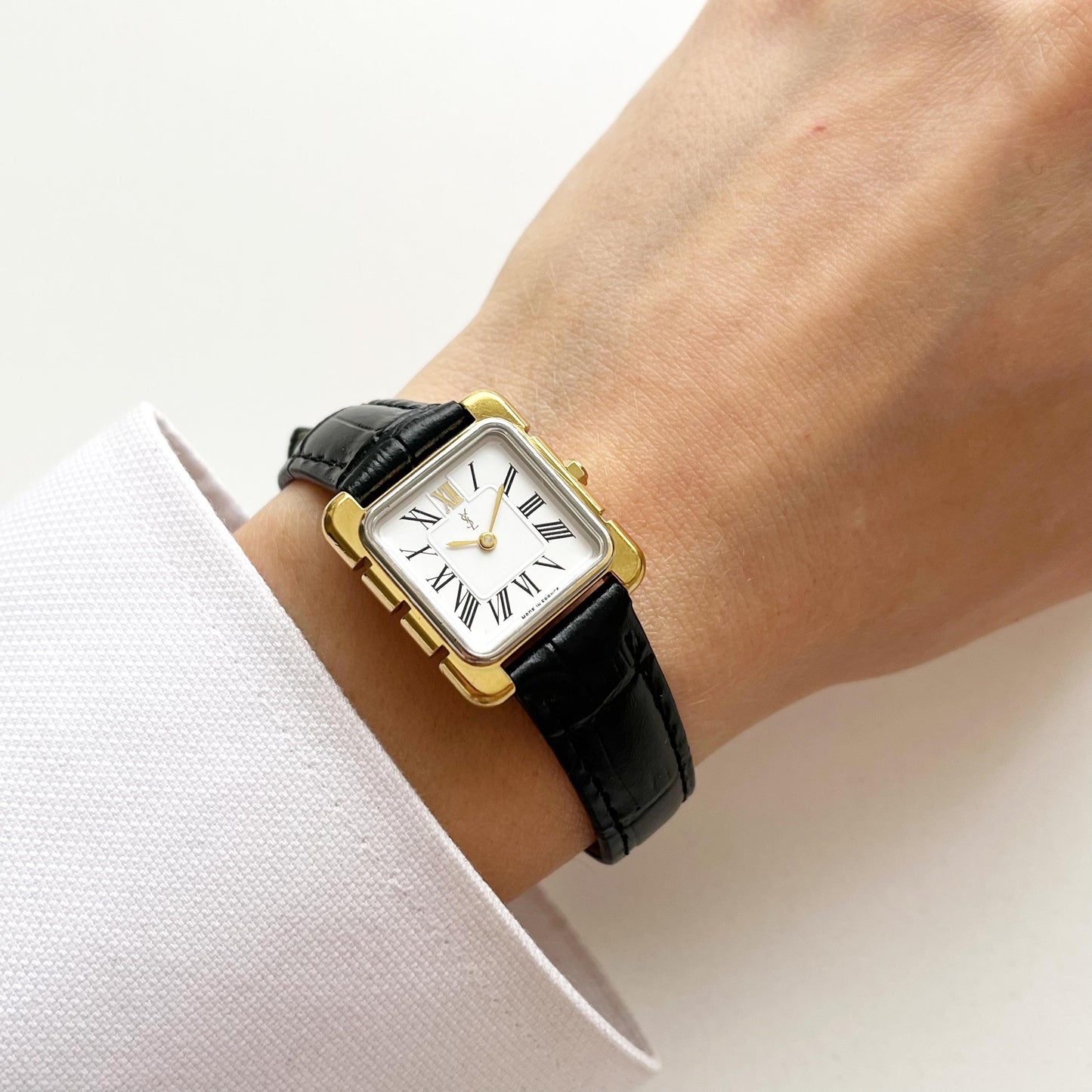 Yves Saint Laurent Square Gold Vintage Womens Watch, Gift for Her, Boxed