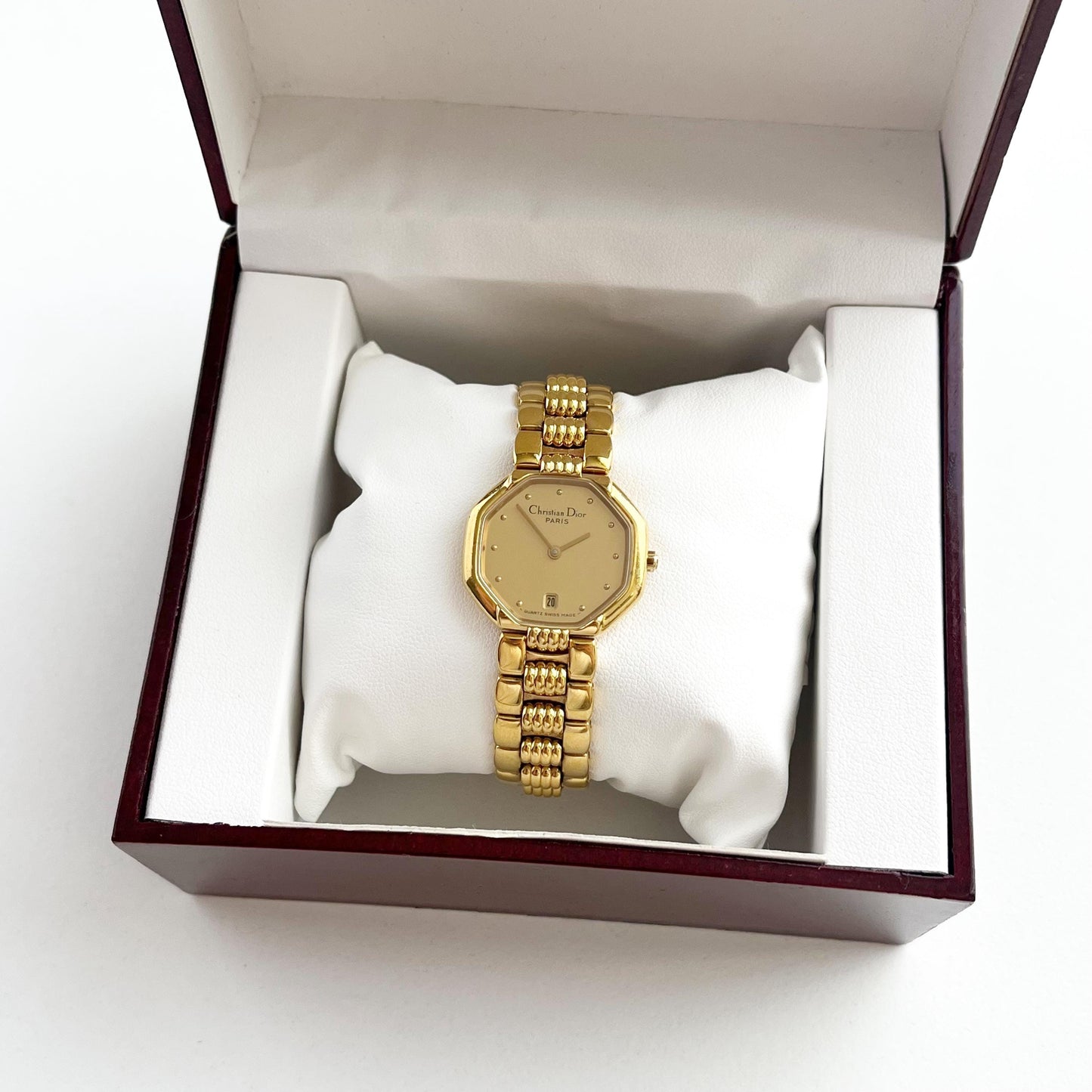 Christian Dior Gold Vintage Womens Watch, Gold Dial, Boxed, Gift for Her - 16.5cm
