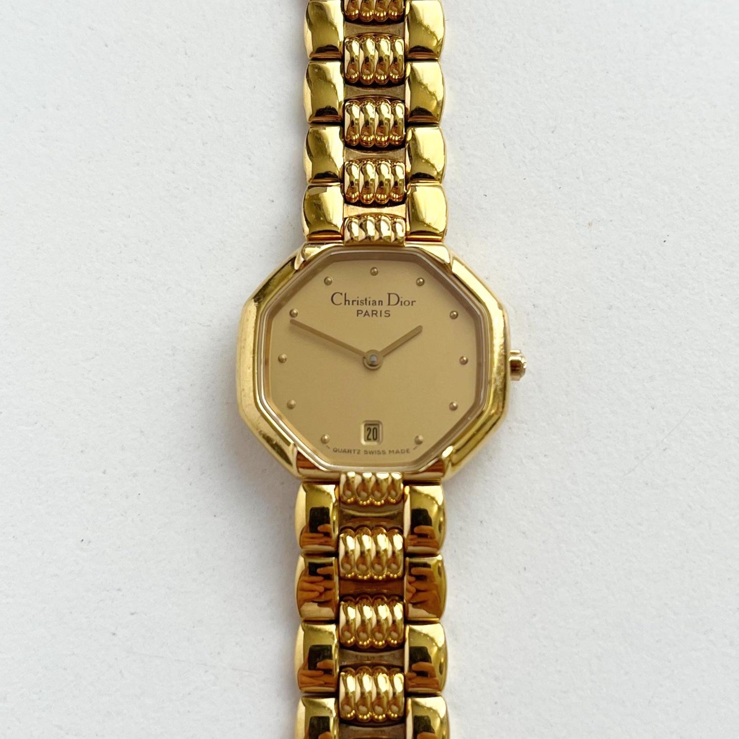 Christian Dior Gold Vintage Womens Watch, Gold Dial, Boxed, Gift for Her - 16.5cm