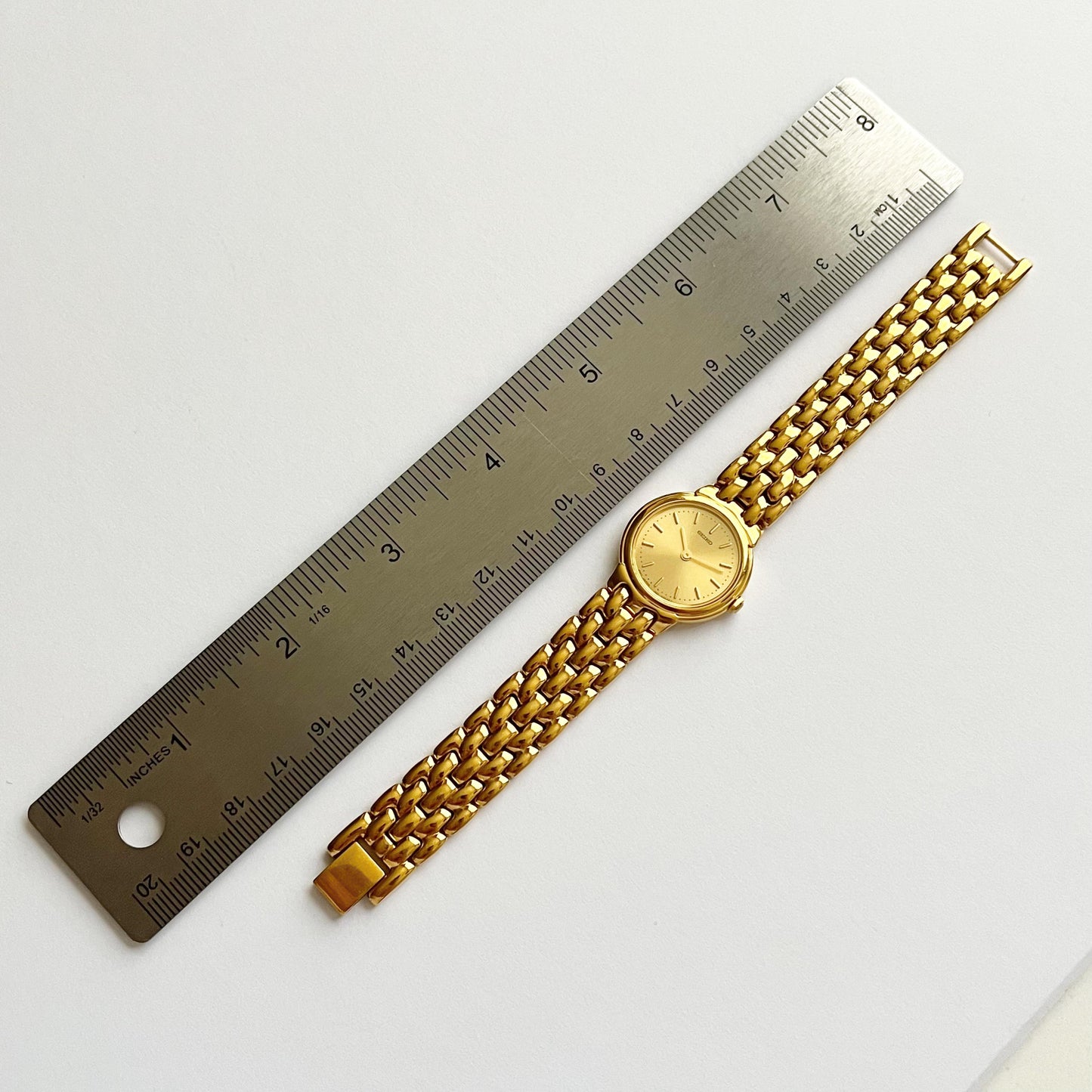 Seiko Vintage Gold Womens Watch, Boxed, Gift for Her, 17cm