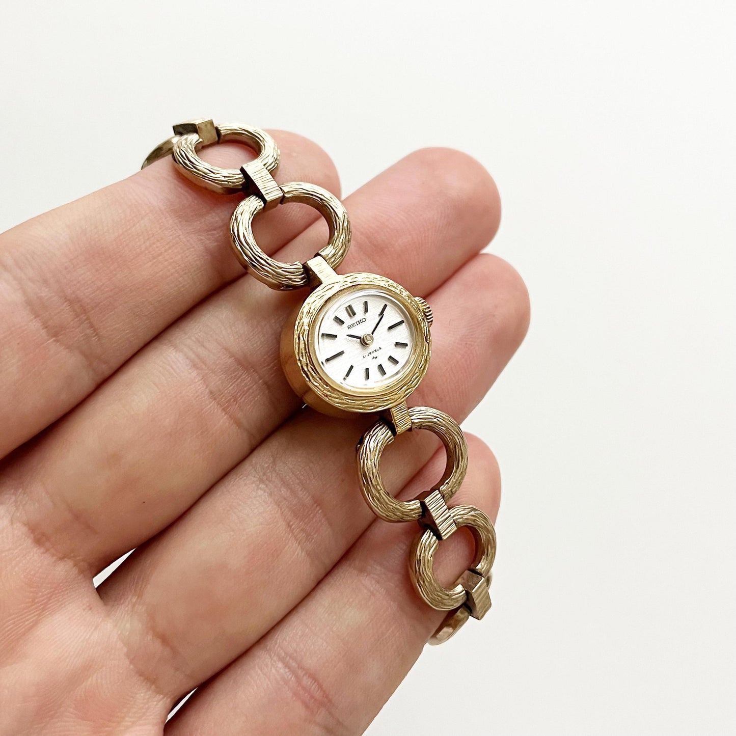 Seiko Rare Mechanical Vintage Gold Womens Watch, Boxed, Gift for Her, 16cm