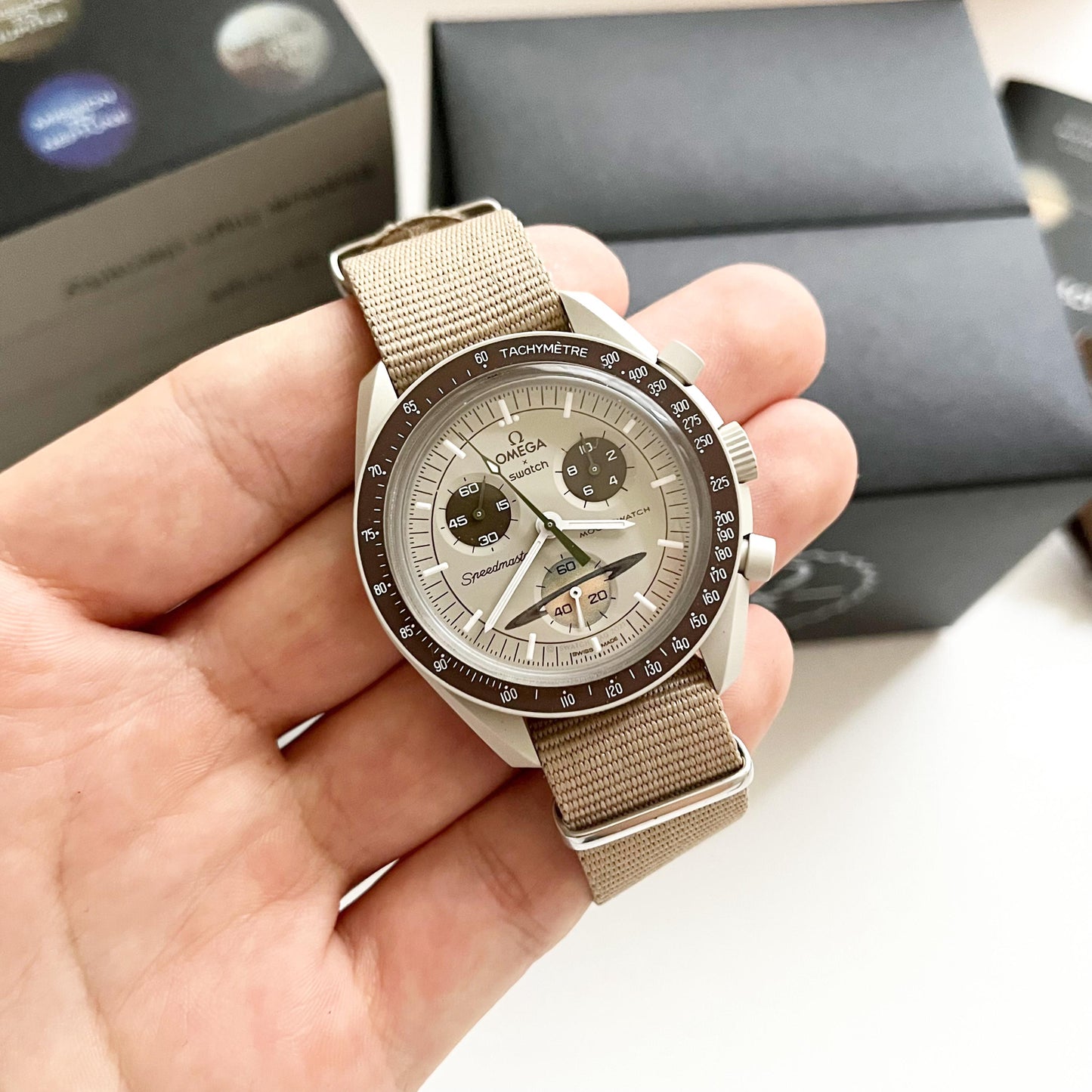Omega x Swatch, Mission To Saturn, Full Set, 2 Bands, Mens Watch, Gift for Him